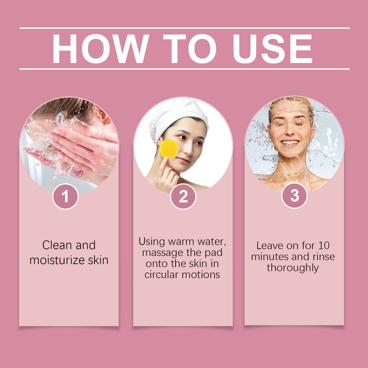 Eelhope Kojic Acid Turmeric Cleansing Pad Gently Cleanses Facial Skin Pores Refreshing Cleansing Skincare