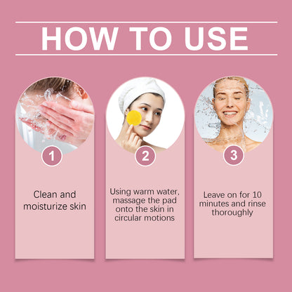 Eelhope Kojic Acid Turmeric Cleansing Pad Gently Cleanses Facial Skin Pores Refreshing Cleansing Skincare