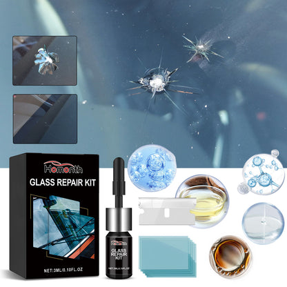 Glass Repair Kit, Auto Glass Cracks And Scratches Multi-Functional Adhesive Repair Solution