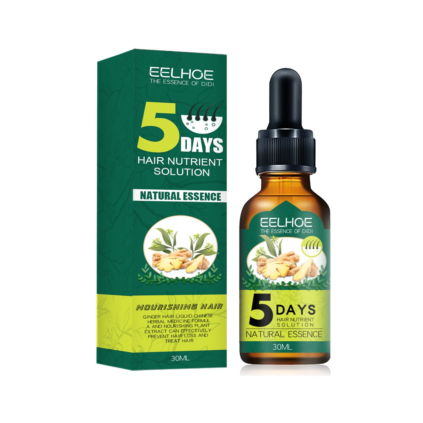 EELHOE Ginger Hair Essential Oil Moisturizes And Softens Hair And Repairs Frizzy Damaged Hair