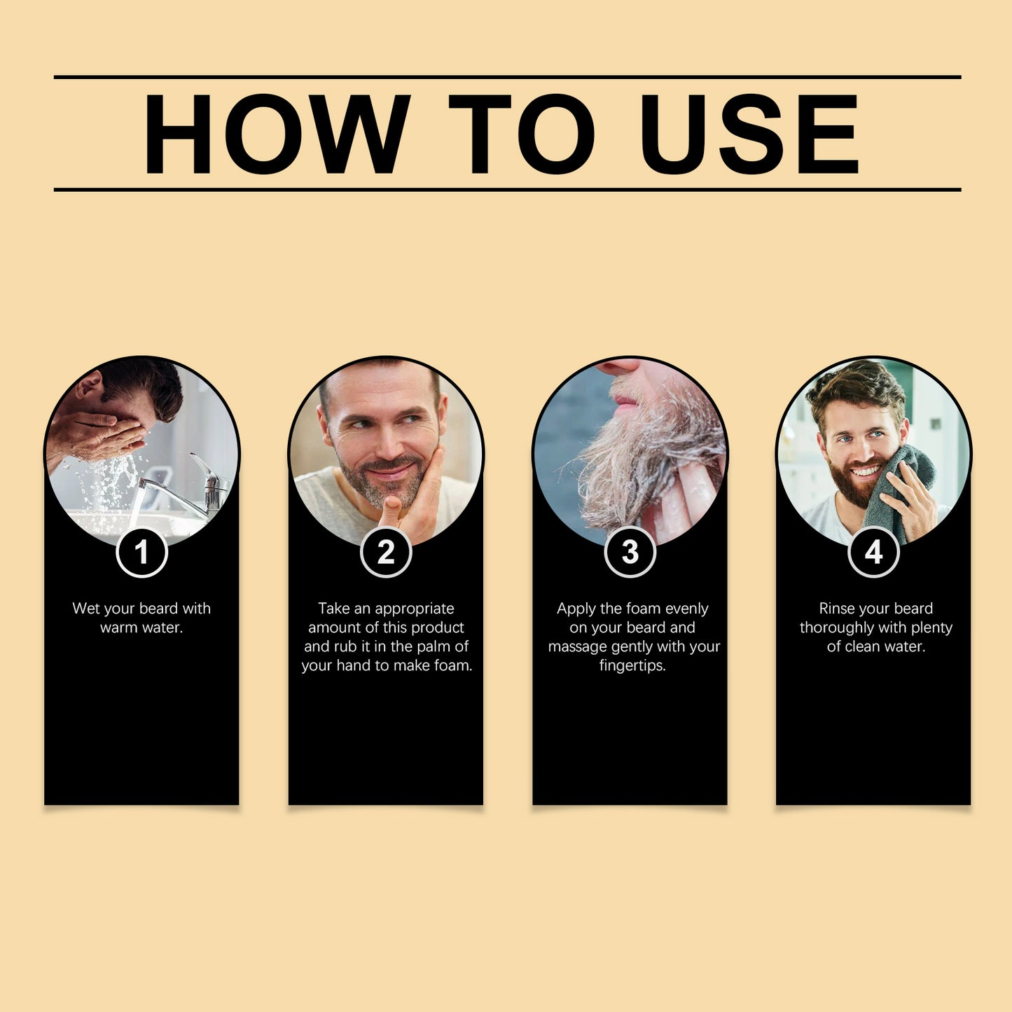 East Moon Men's After Shave Shampoo, Moisturizing, Supple, Nourishing, Clean, Oil-Controlling And Refreshing Beard Care Lotion