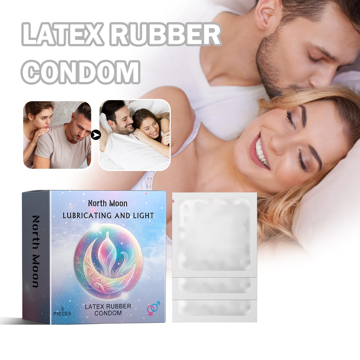 Latex Rubber Condom, Couple Body Safety Protection Thread Hyaluronic Acid Series