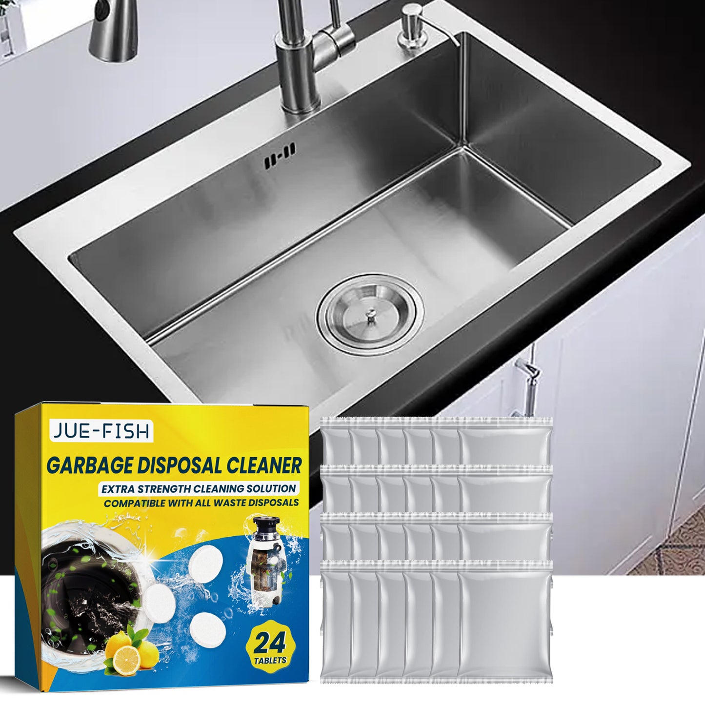 Sink Cleaning Tablets, Kitchen Sink Cleaning Stains And Oil Cleaning Pipes Cleaning Effervescent Tablets