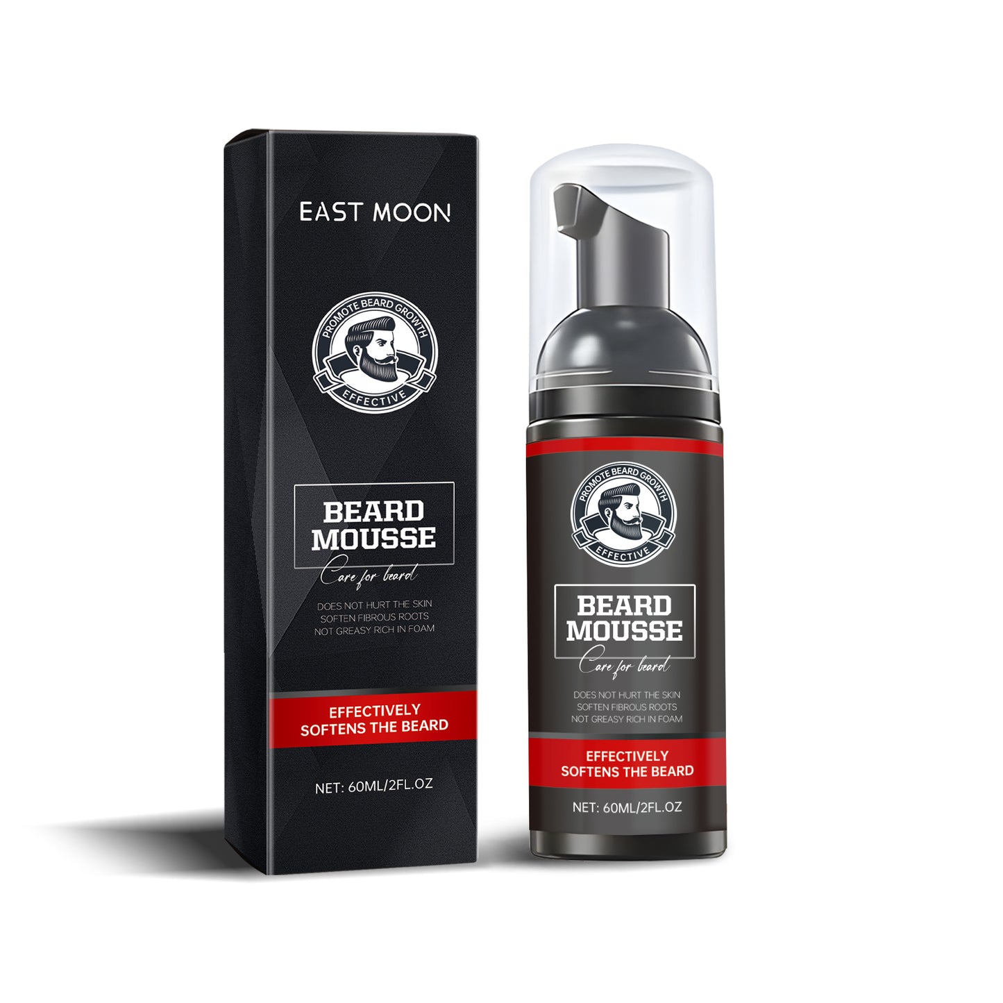 Facial Hair Cleansing Mousse Moisturizes And Moisturizes Men's Facial Hair Care Beard
