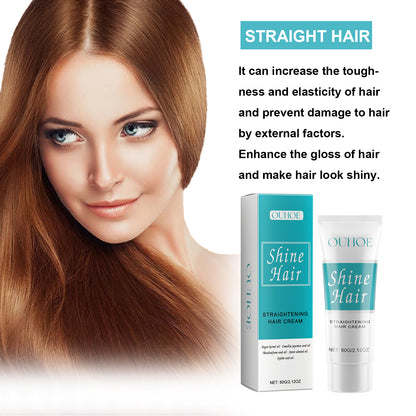 Straightening Hair Cream, Repair Damaged Dry Split Hair Smoothing Straightening Mask