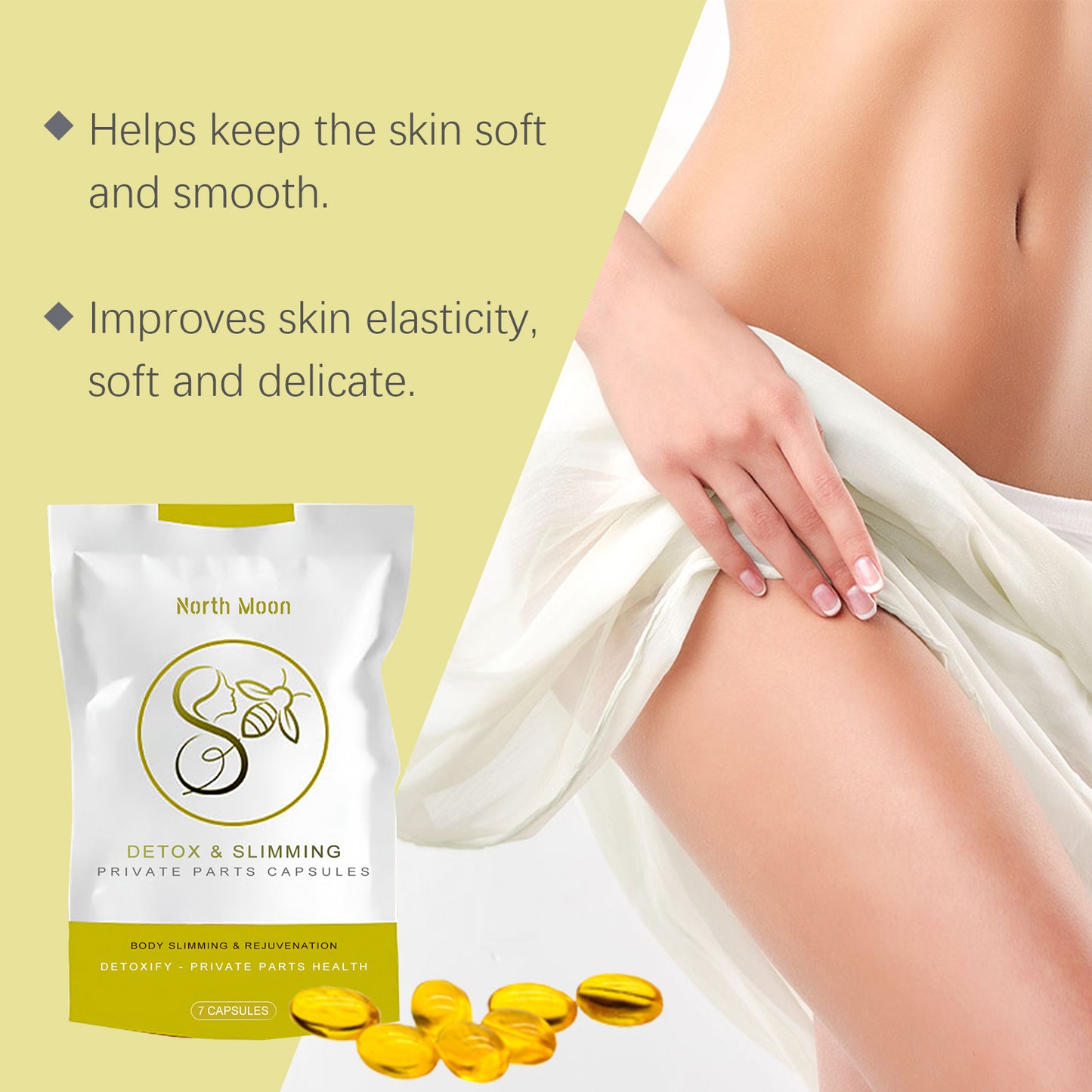 North Moon Women's Care Capsules Gently Clean, Nourish And Firm Body Skin Balance Care Capsules