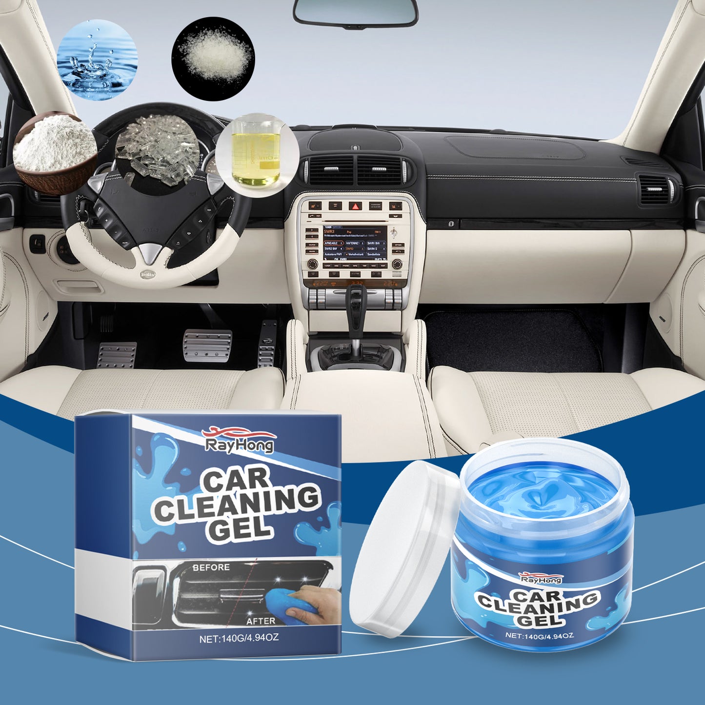 Rayhong Automotive Cleaning Gel Automotive Interior Gap Automotive Multi-Function Air Outlet Cleaning Soft Adhesive