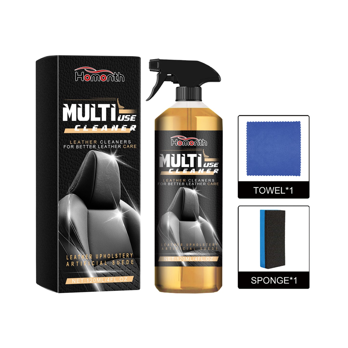 Mult-Use Cleaner, Car Interior Leather Maintenance And Renovation Decontamination Cleaning Agent