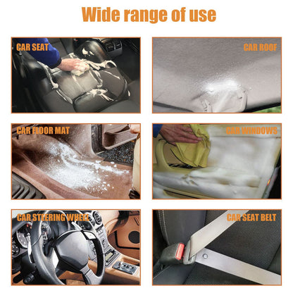 Multi-Purpose Foam Cleaner For Cars, Interior Steering Wheel Plastic Fabric Seat Stain Cleaner
