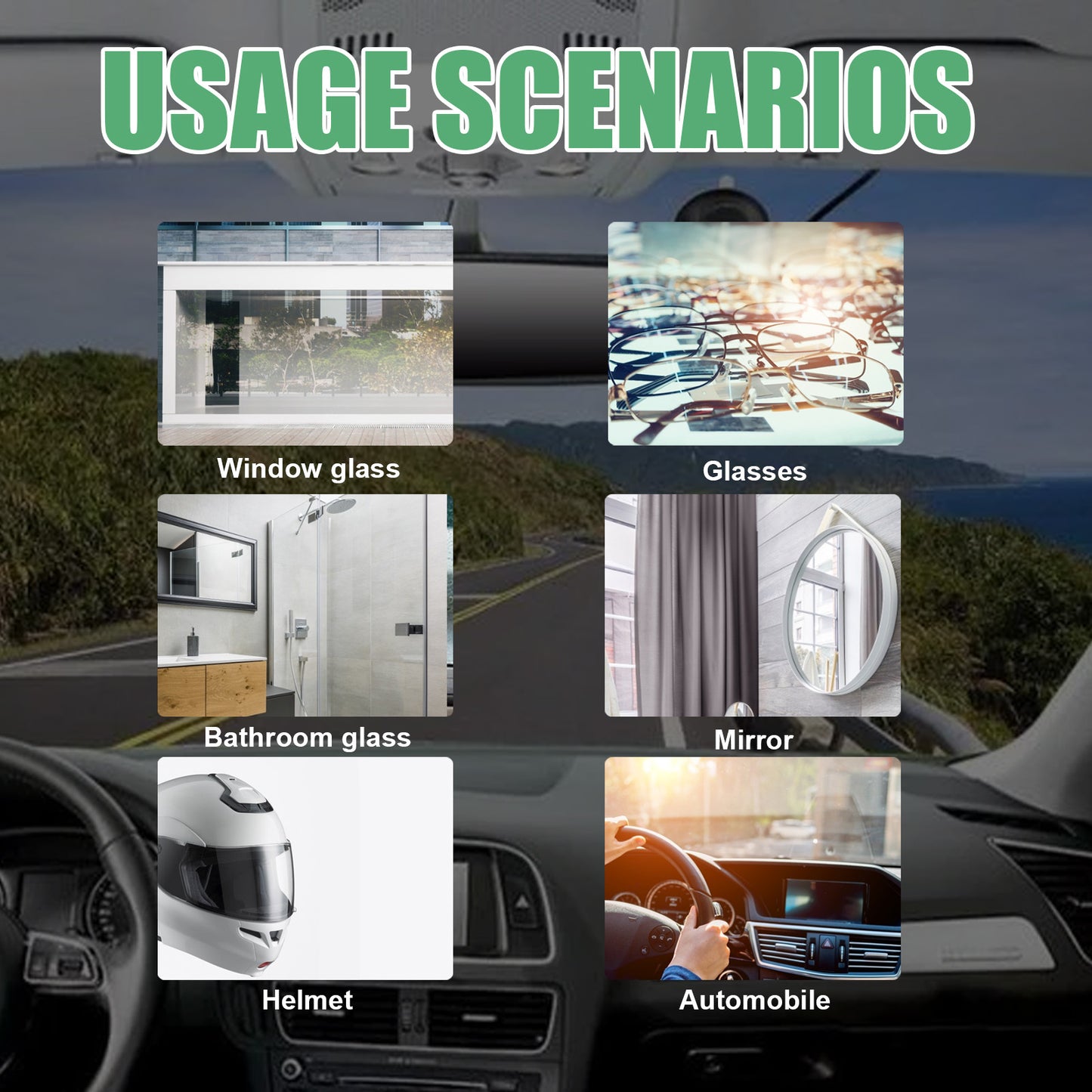 Rain Repellent For Car Windshield, Car Glass Cleaning Decontamination Stains And Impurities Water Renovation Cleaning Agent