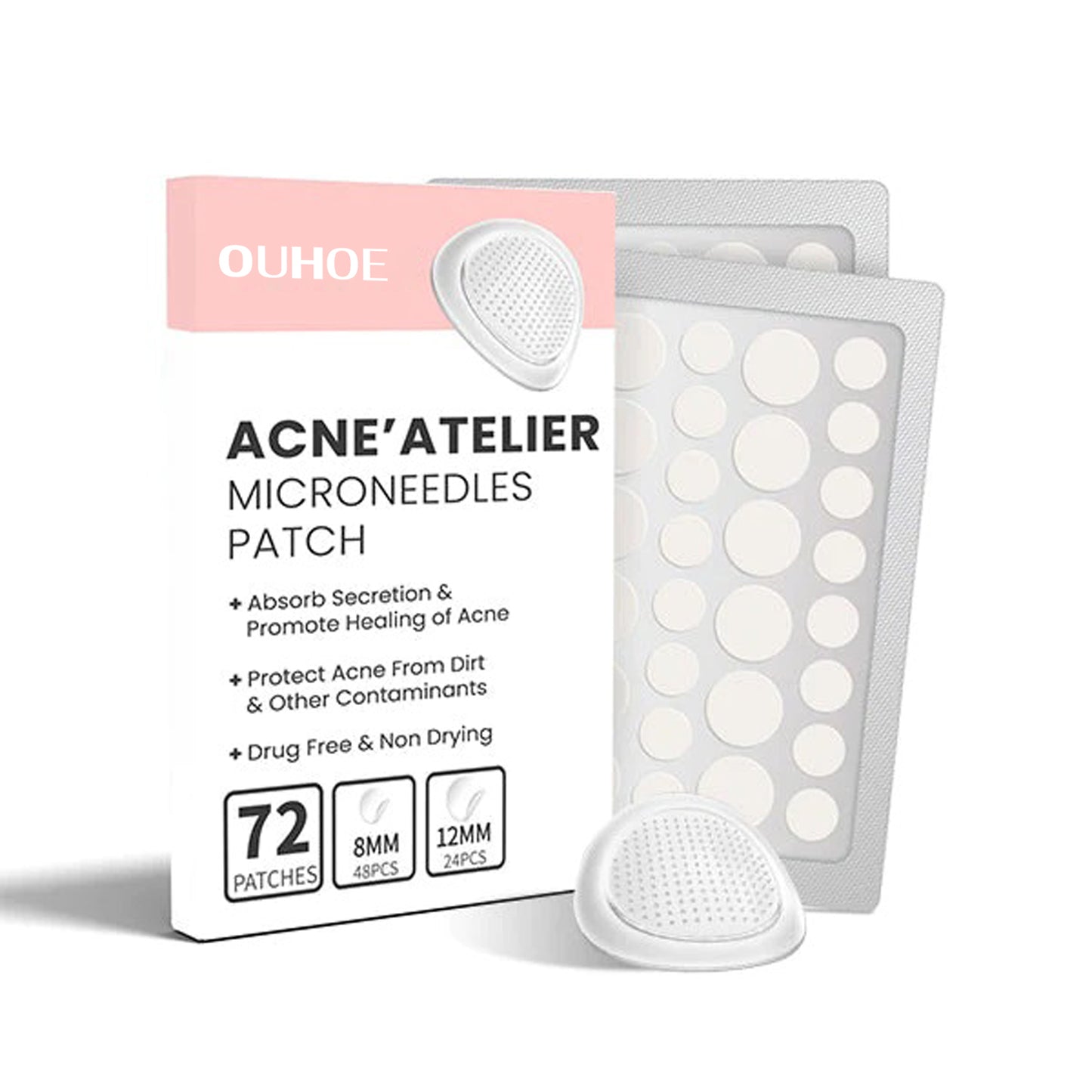 Acne Patch, Repair Acne Pimple Facial Redness Clean Pores Moisturize Skin Patch