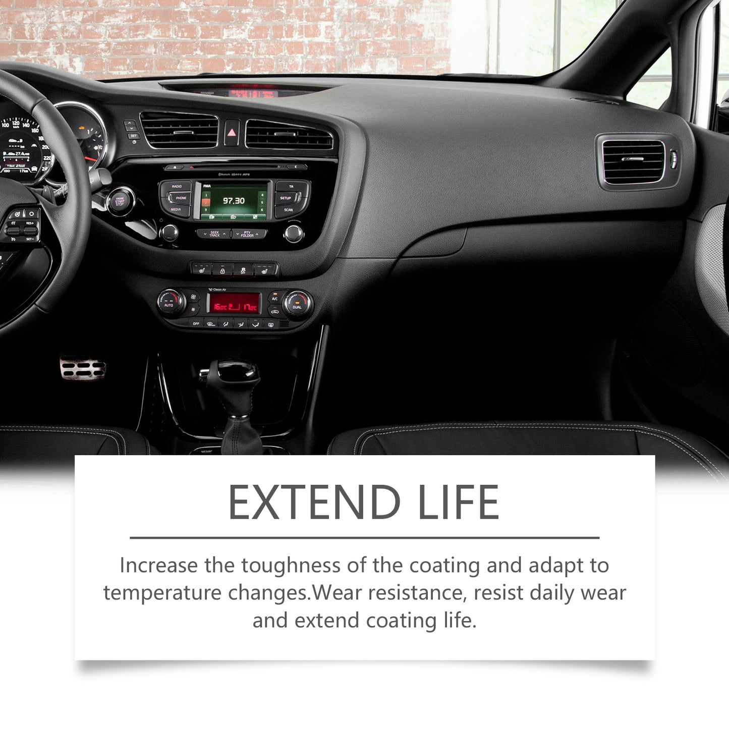 Homonth Car Black Plastic Retreader, Interior Instrument Panel Decontamination Repair Scratch Retreader