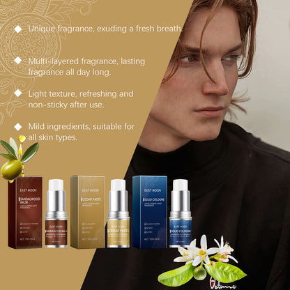 Men's Balm Stick Refreshing Non-Sticky Long Lasting Fragrance For Men Charm Balm Applicator