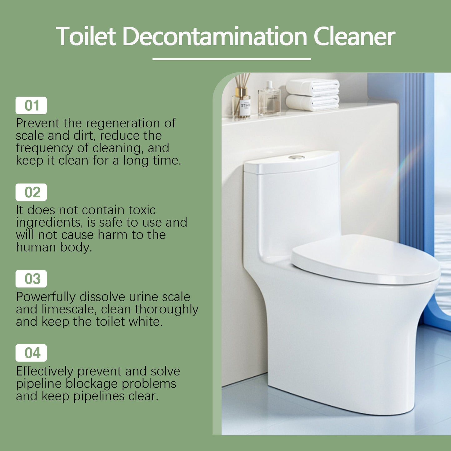 Toilet Decontamination Cleaner Household Toilet Quick Decontamination Decontamination Deodorization Cleaning Cleaner
