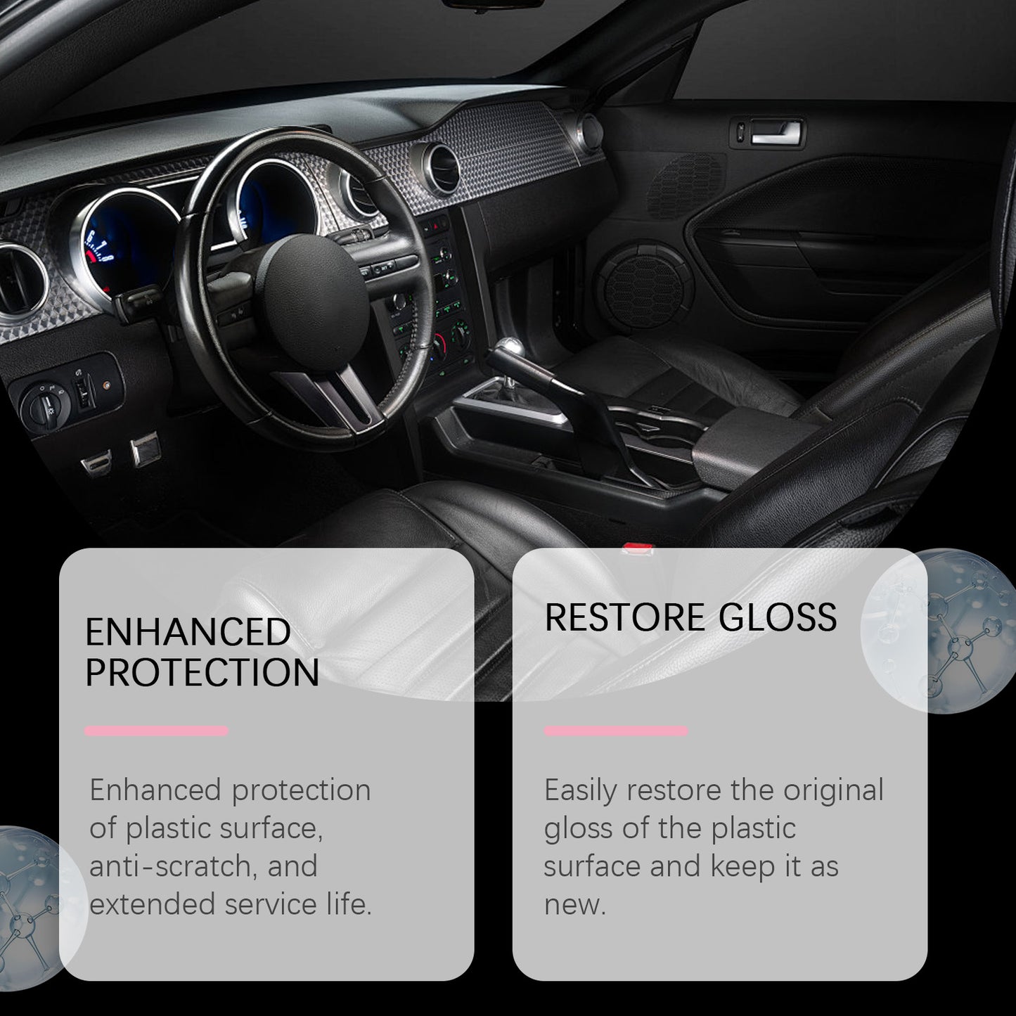 Rayhong Automotive Plastic Refurbishment Spray, Automotive Interior Plastic Coating Refurbishment, Polishing, Maintenance And Coating Spray