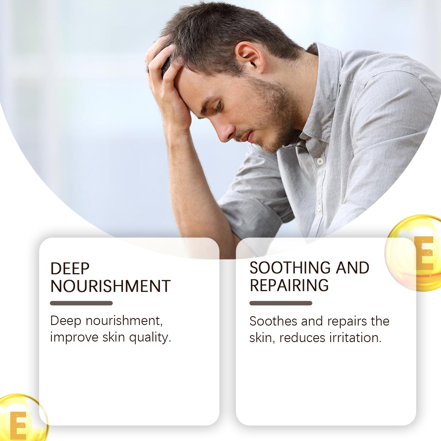 North Moon Men's Repair Gel Herbal Ingredients Gentle Soothing Repair Moisturizing Treatment Gel