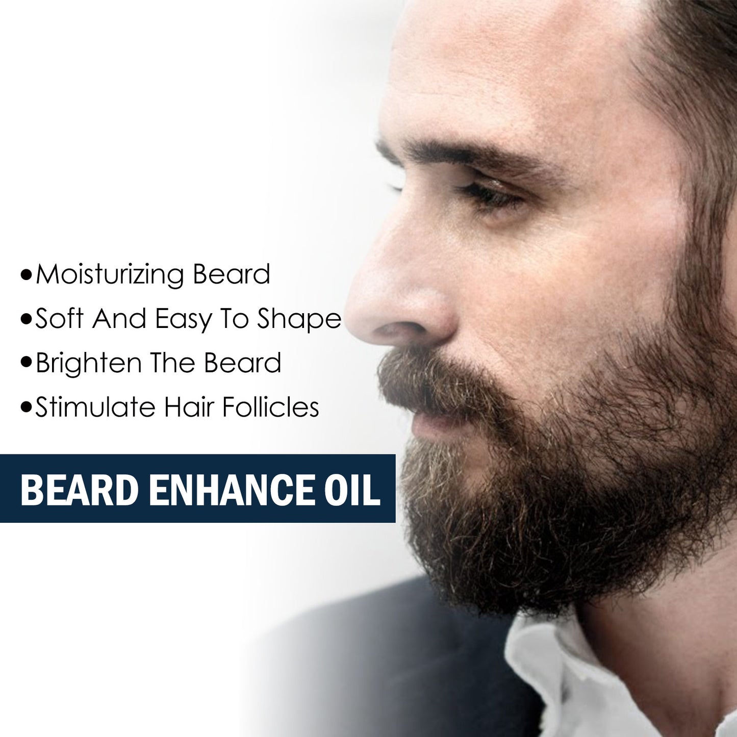 Facial Hair Care Oil Strengthens Root And Moisturizes And Brightens Men's Facial Hair