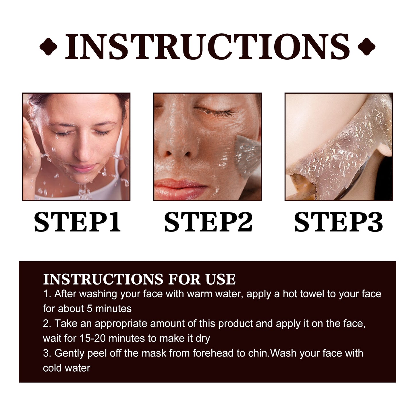 Black Tea Extract Cleansing Mask, Clean And Delicate Pore Brightening Skin Rejuvenating Daub Type Facial Mask