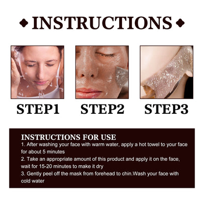 Black Tea Extract Cleansing Mask, Clean And Delicate Pore Brightening Skin Rejuvenating Daub Type Facial Mask