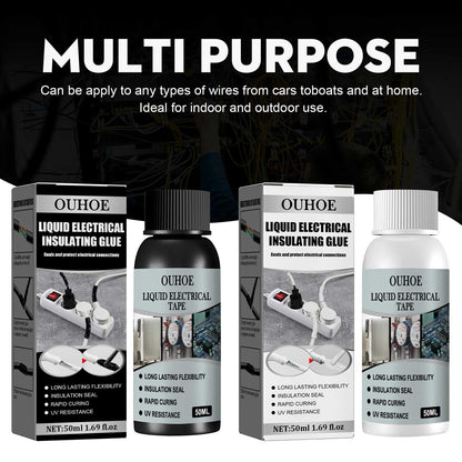 OUHOE Liquid Electrical Insulating Adhesive (White 30ml) Is A High-Temperature Resistant Organic Insulating Adhesive With Good Weather Resistance And Water Resistance For Repair And Sealing