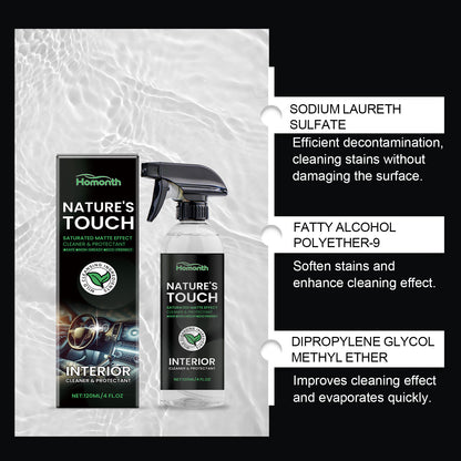 Homonth Car Interior Cleaner, Interior Decoration Soft Seat Steering Wheel Cleaning Refurbishment Decontamination Maintenance Agent