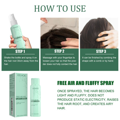 No-Wash Dry Hair Spray, Air Fluffiness Remove Oil Dry And Cool Shampoo-free Dry Hair Agent