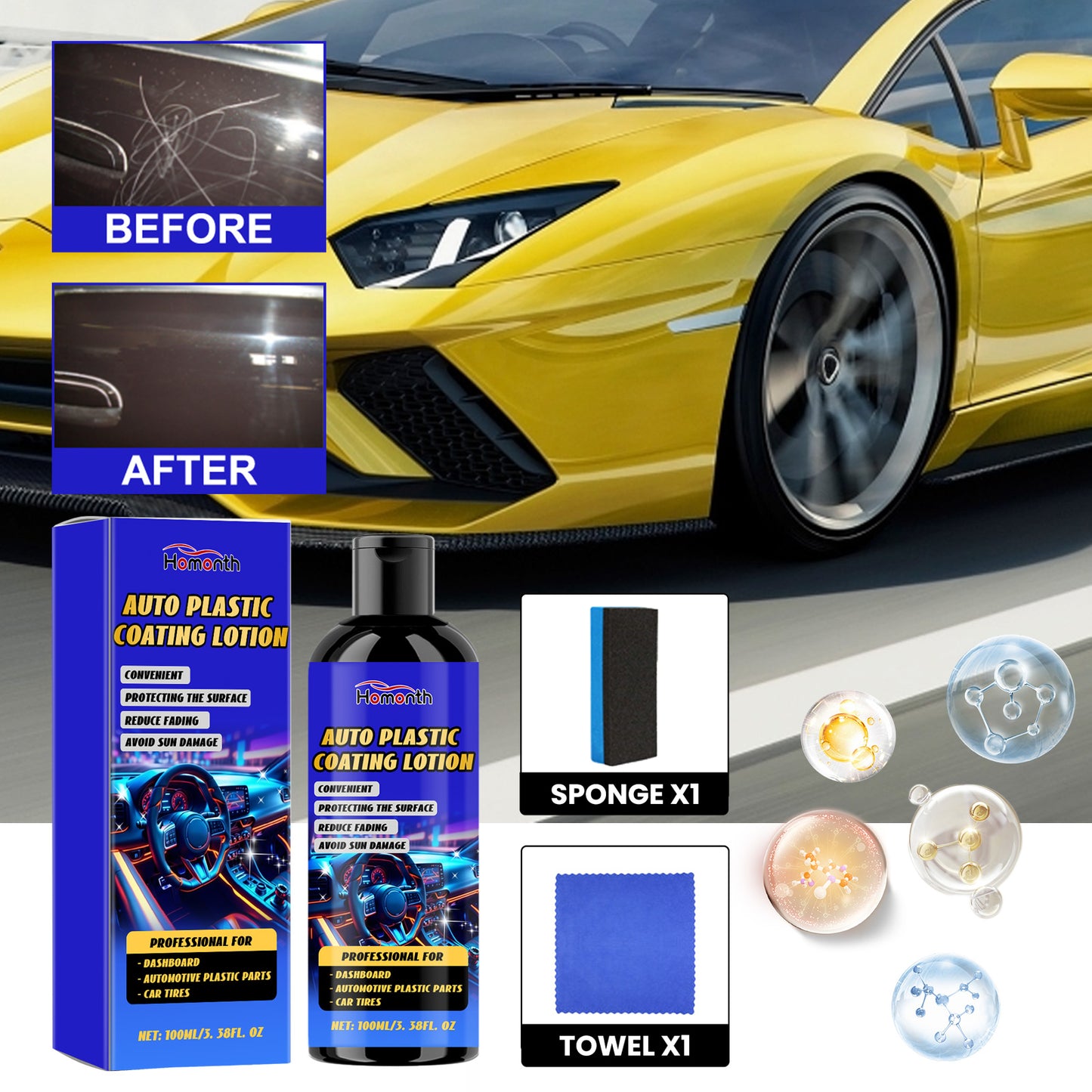 Scratch Retreader, Car Scratch Paint Repair Maintenance Refurbished Cleaning And Polishing Coating Agent