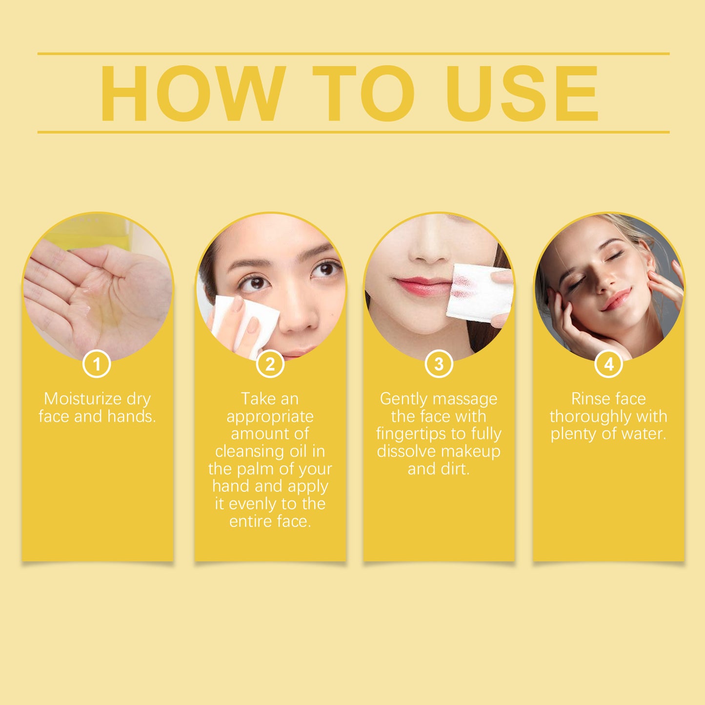 EELHOE Ginger Lemon Cleansing Oil, Care For The Skin And Clean Pores Gentle, Refreshing And Non-Tight Cleansing Oil