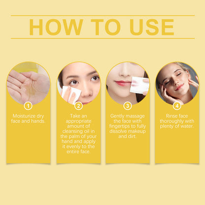 EELHOE Ginger Lemon Cleansing Oil, Care For The Skin And Clean Pores Gentle, Refreshing And Non-Tight Cleansing Oil