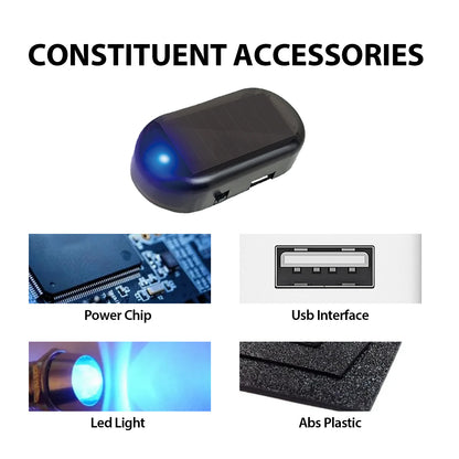 Anti Theft Car Device, Led Car Wiring Refit Explosion-Flashing Induction Anti-Theft Alarm Light