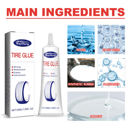 Rayhong Tire Glue, Soft Repair Glue For Repairing Cracks And Scratches On The Side Of Car Tires