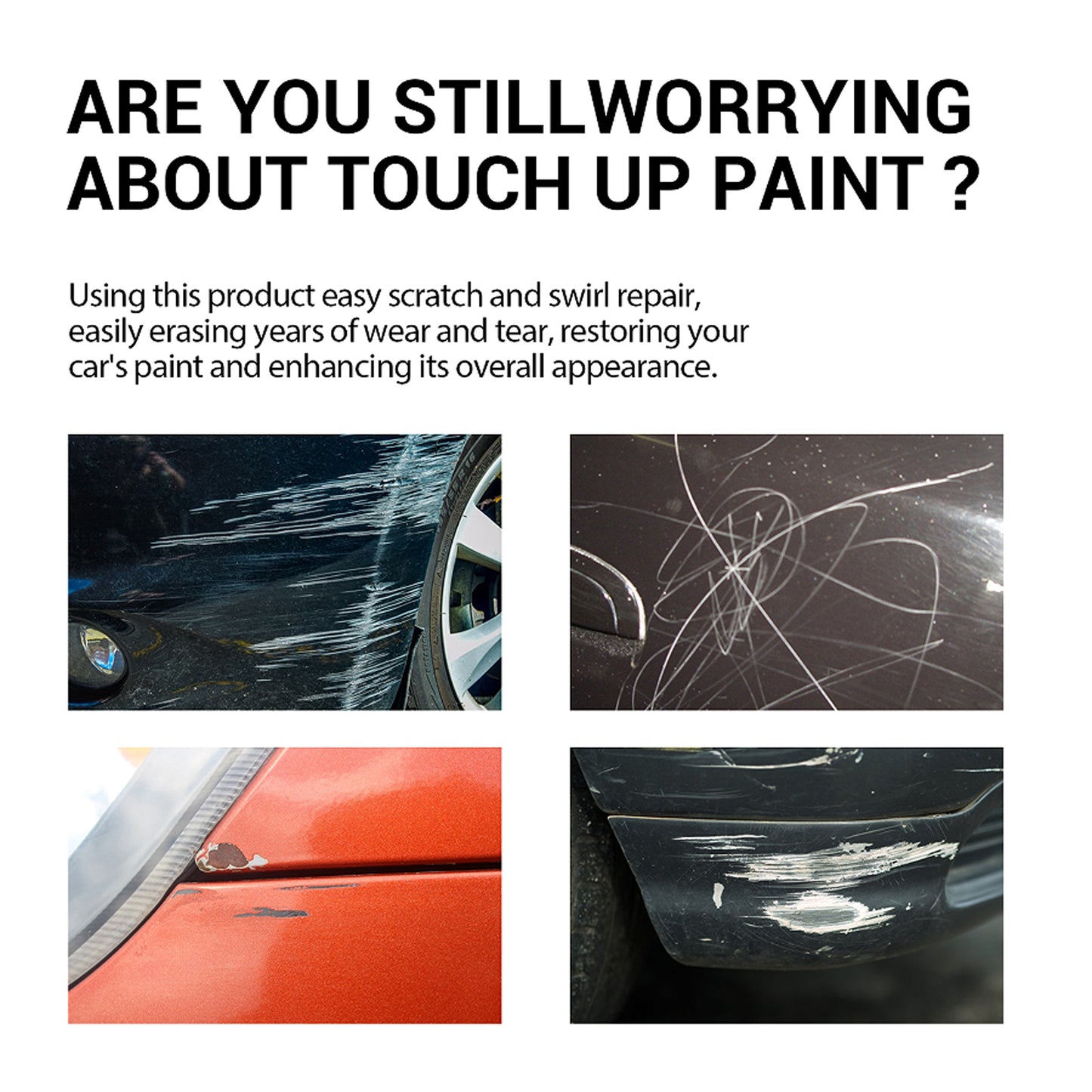 Scratch Repair Agent, Car Paint Reconditioning Protective Polishing Scratches Cleaning Decontamination Mark Remover