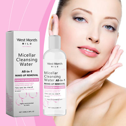 West&Month Gentle Makeup Remover, Facial Makeup Dissolves Soft Cleansing Gentle Cleansing, Clean And Non-Irritating