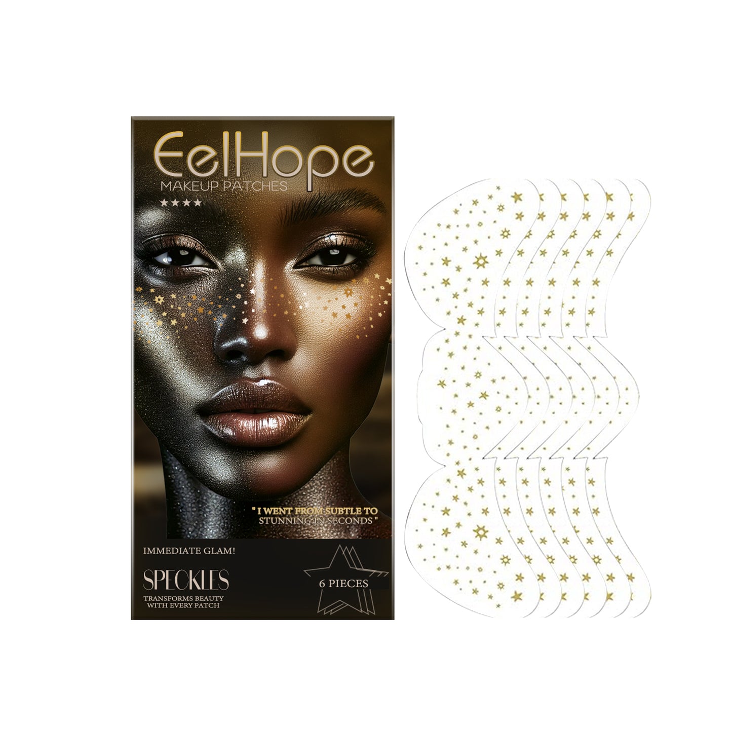 Eelhope Glitter Spot Tattooed Face Stickers Easily Create Natural Freckle Makeup Beauty Makeup