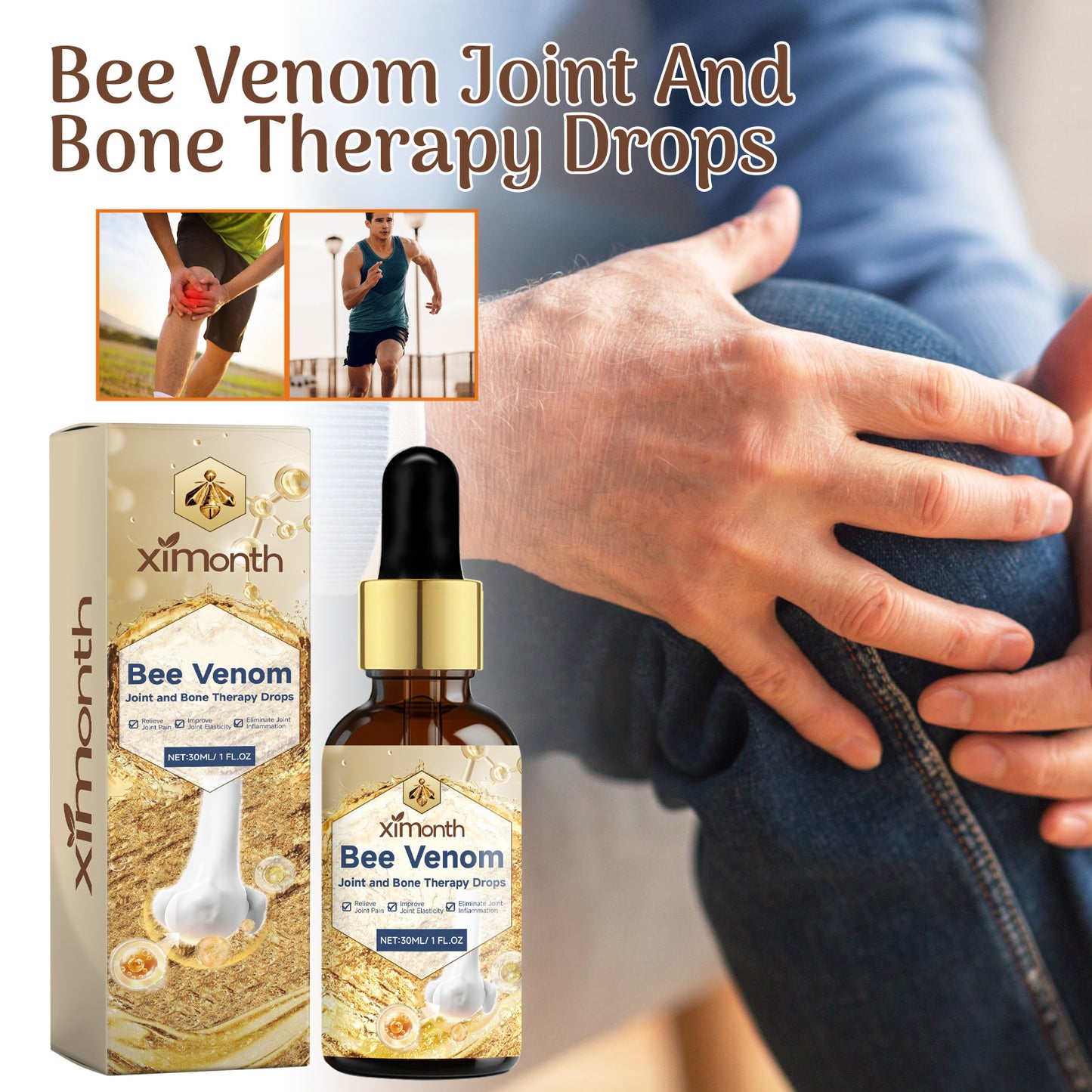 Bee Venom Joint Repair Drops Relieve Knee, Elbow And Wrist Soreness Massage Treatment Revitalize Joints