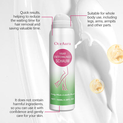 OceAura Hair Removal Spray Gentle Hair Removal Non-Irritating Underarm Leg Hair Hand Hair Skin Deep Cleansing Spray