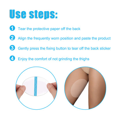 Thigh Anti-Wear Pads, Anti-Friction Invisible Thigh High Elastic Leg Protector Knee Calf Casual Pads
