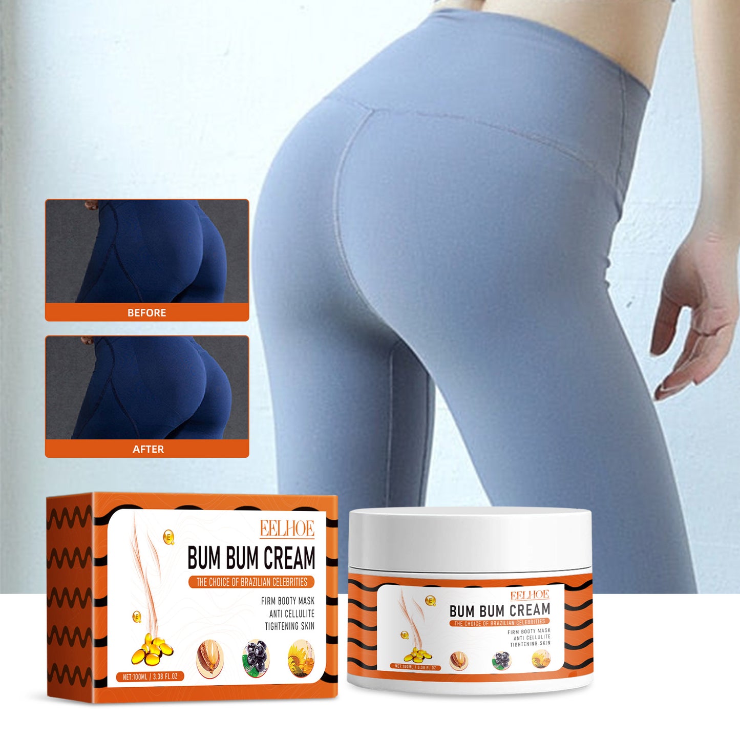 Bum Bum Cream, Firming And Lifting Butt Peach Butt Highlights S-Curve Body Slimming Butt Cream
