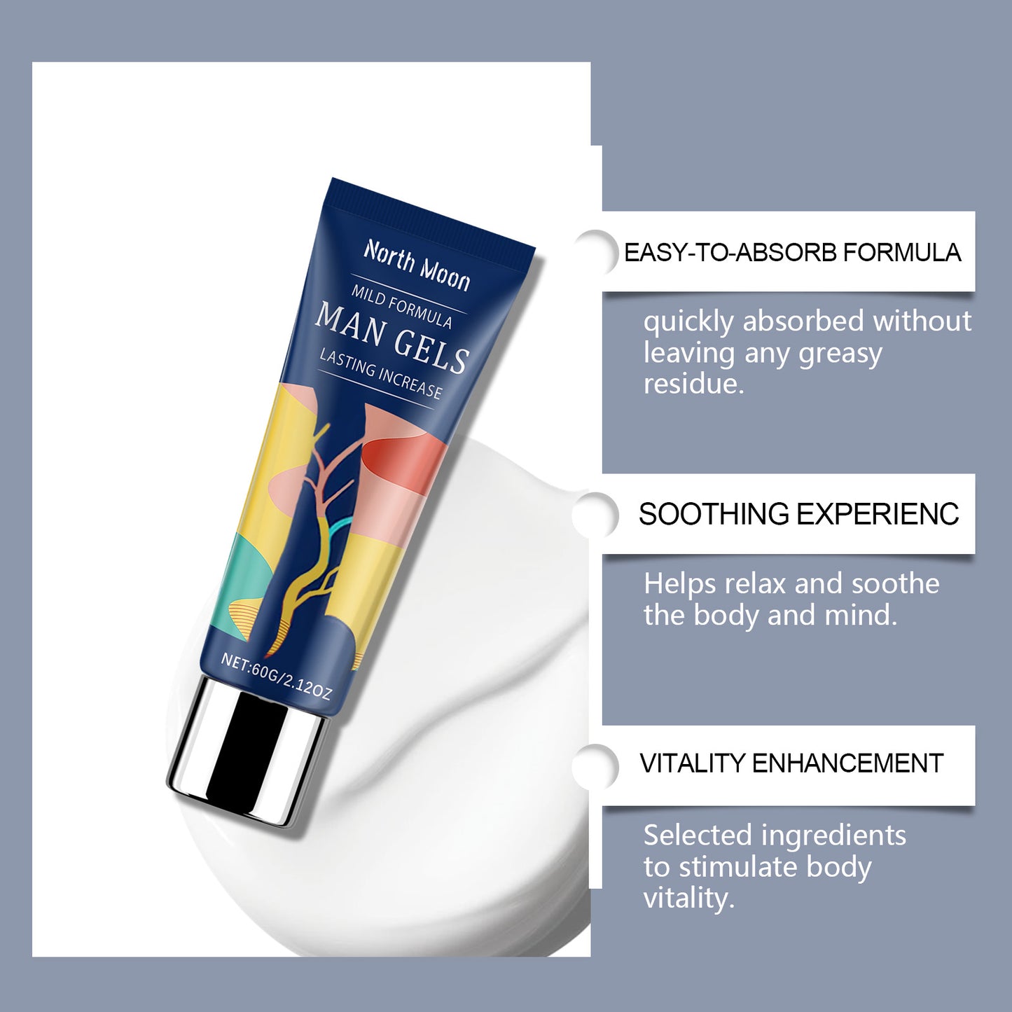 North Moon Men's Care Lubricant Moisturizes, Nourishes And Enhances Daily Comfort Body Care