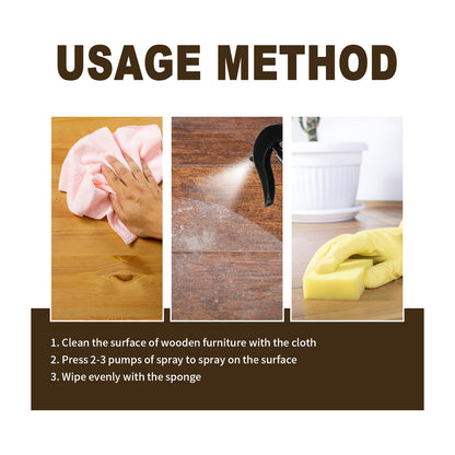 Furniture Beeswax Spray, Furniture Floor Care Polishing Waterproof Anti-Cracking Scratches Refurbished Care Wax