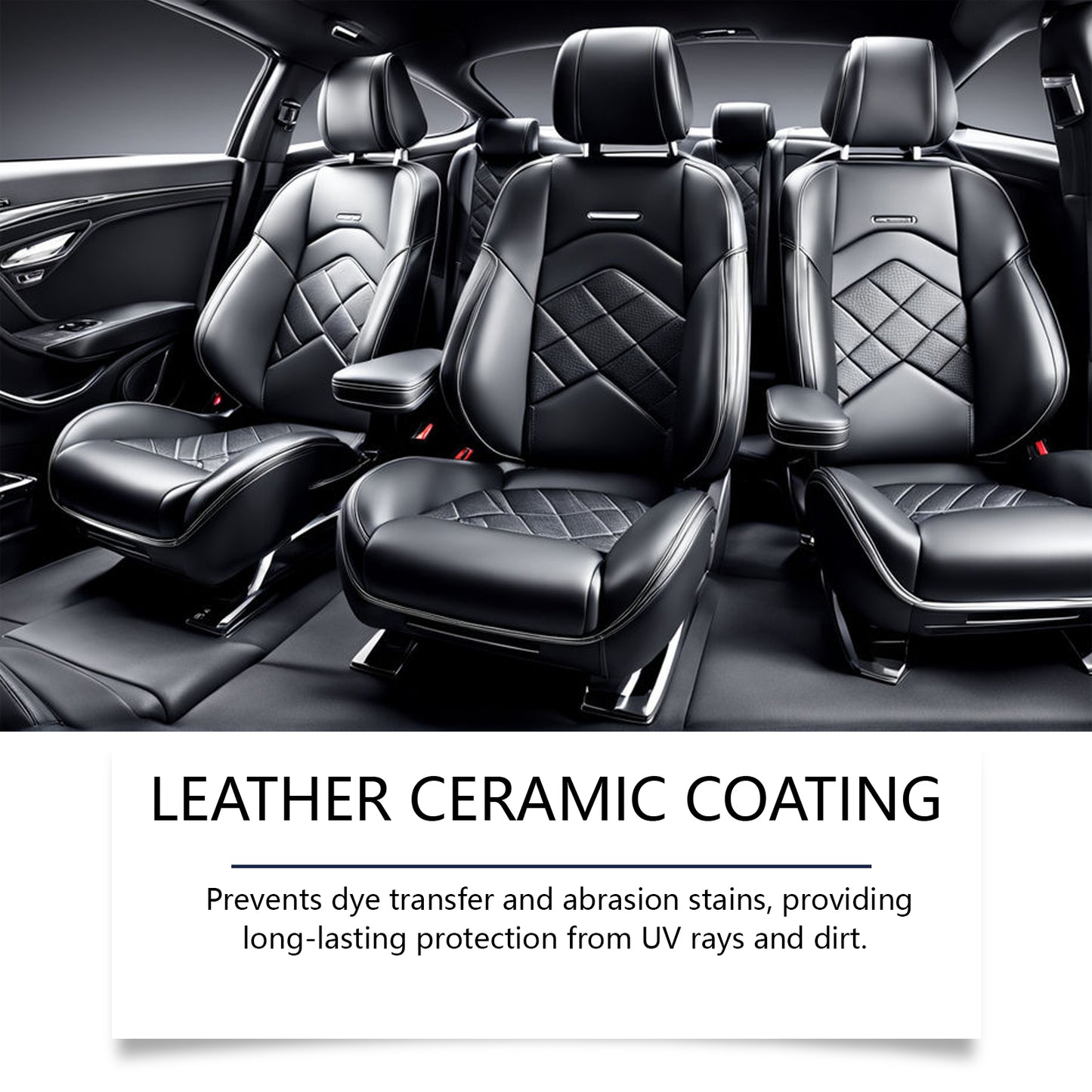 Rayhong Automotive Leather Ceramic Coating Spray, Leather Refurbishment Decontamination Brightening Maintenance Cleaning And Polishing Spray