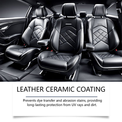 Rayhong Automotive Leather Ceramic Coating Spray, Leather Refurbishment Decontamination Brightening Maintenance Cleaning And Polishing Spray