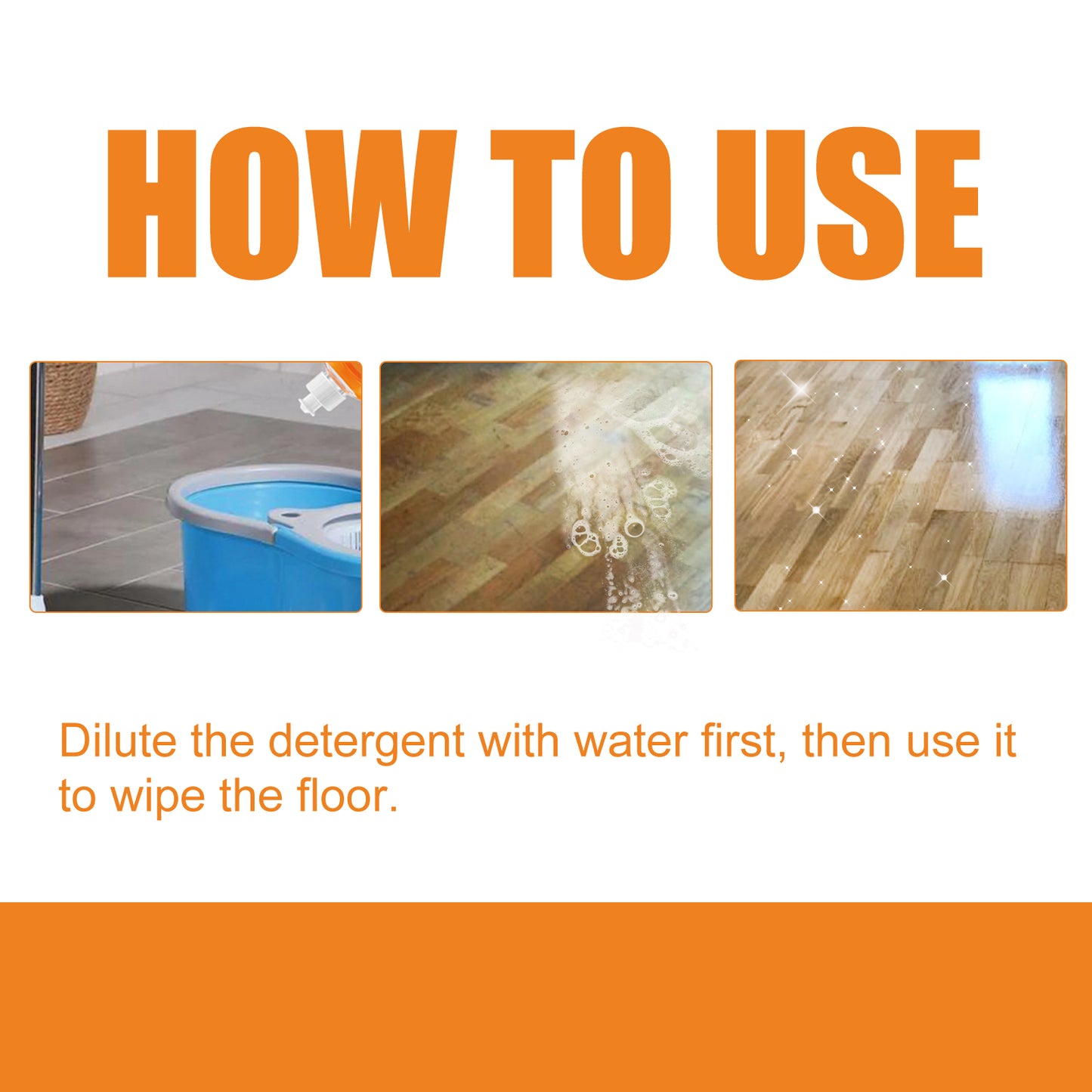 Multi-Effect Floor Cleaner, Gently Clean Floor Tiles Wooden Furniture Stubborn Dirt Stains