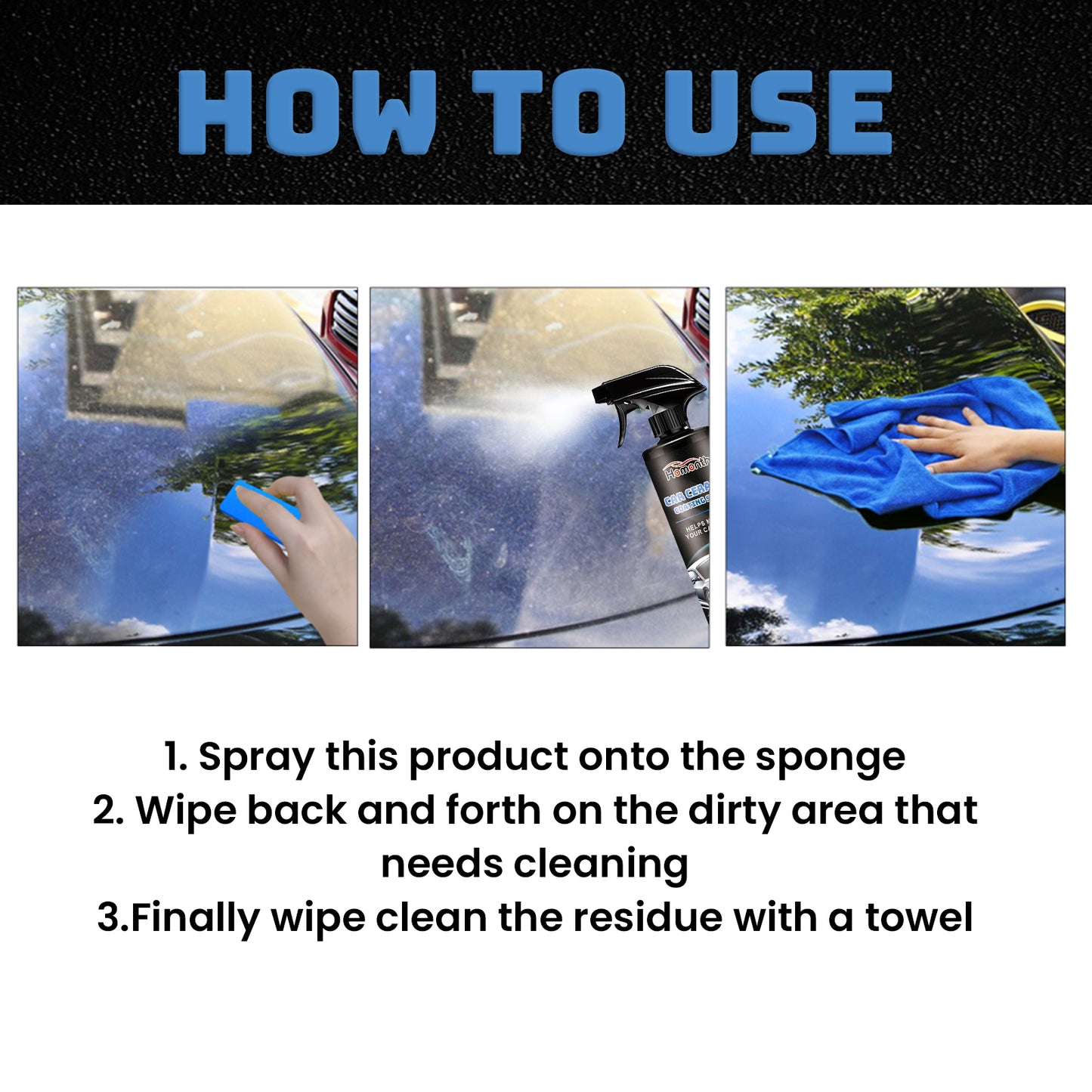 Automotive Ceramic Coating Spray, Car Refurbishment Car Paint Brightening Decontamination Polishing Refurbished Ceramic Spray