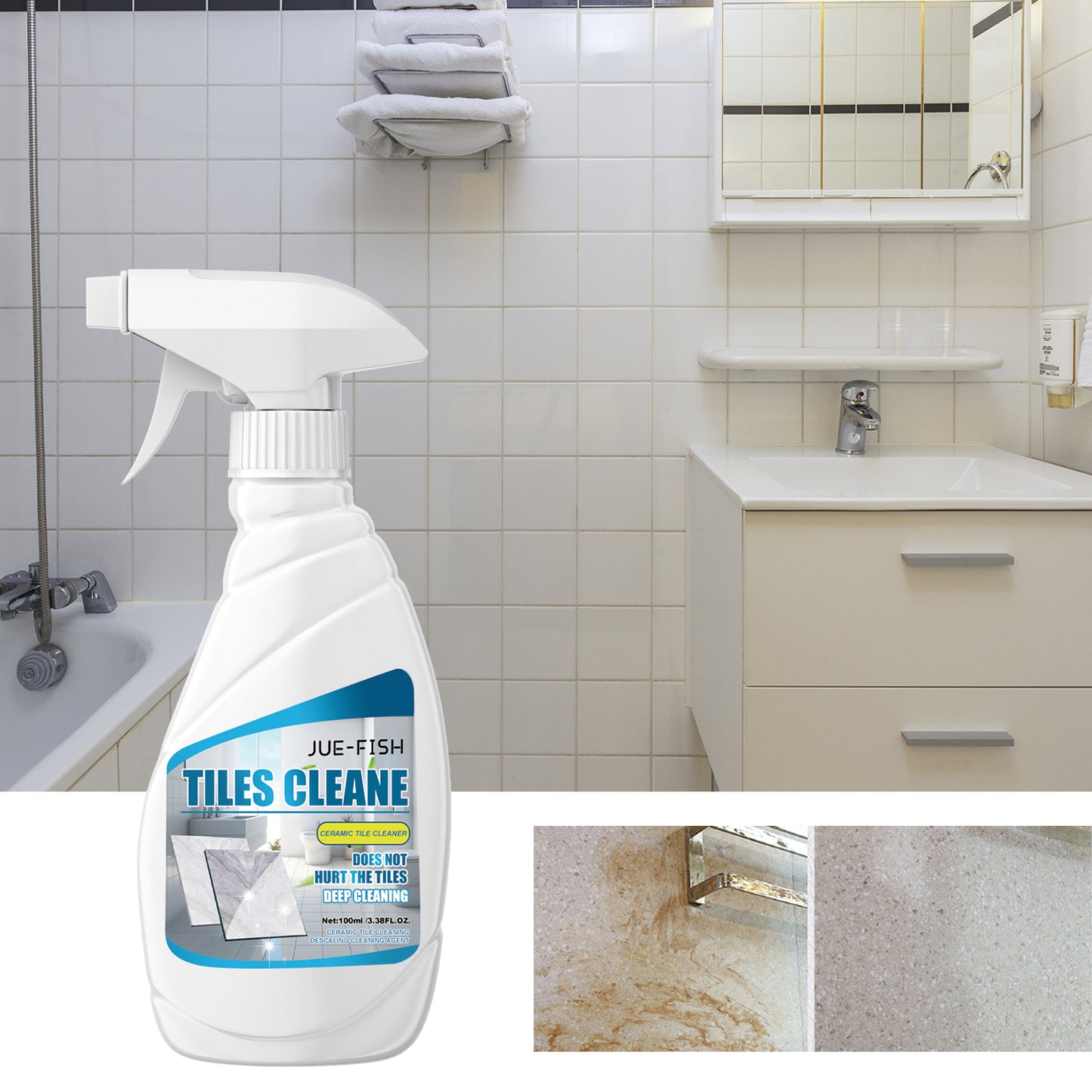 Tile Cleaner, Bathroom Tile Floor Marble Bright Strong Dirt Remover