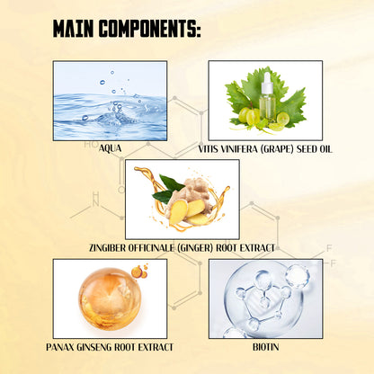 Biotin Hair Growth Roll On Massage Essence, Strong Hair Nourishing Hair Root Repair Dry Hair Essence