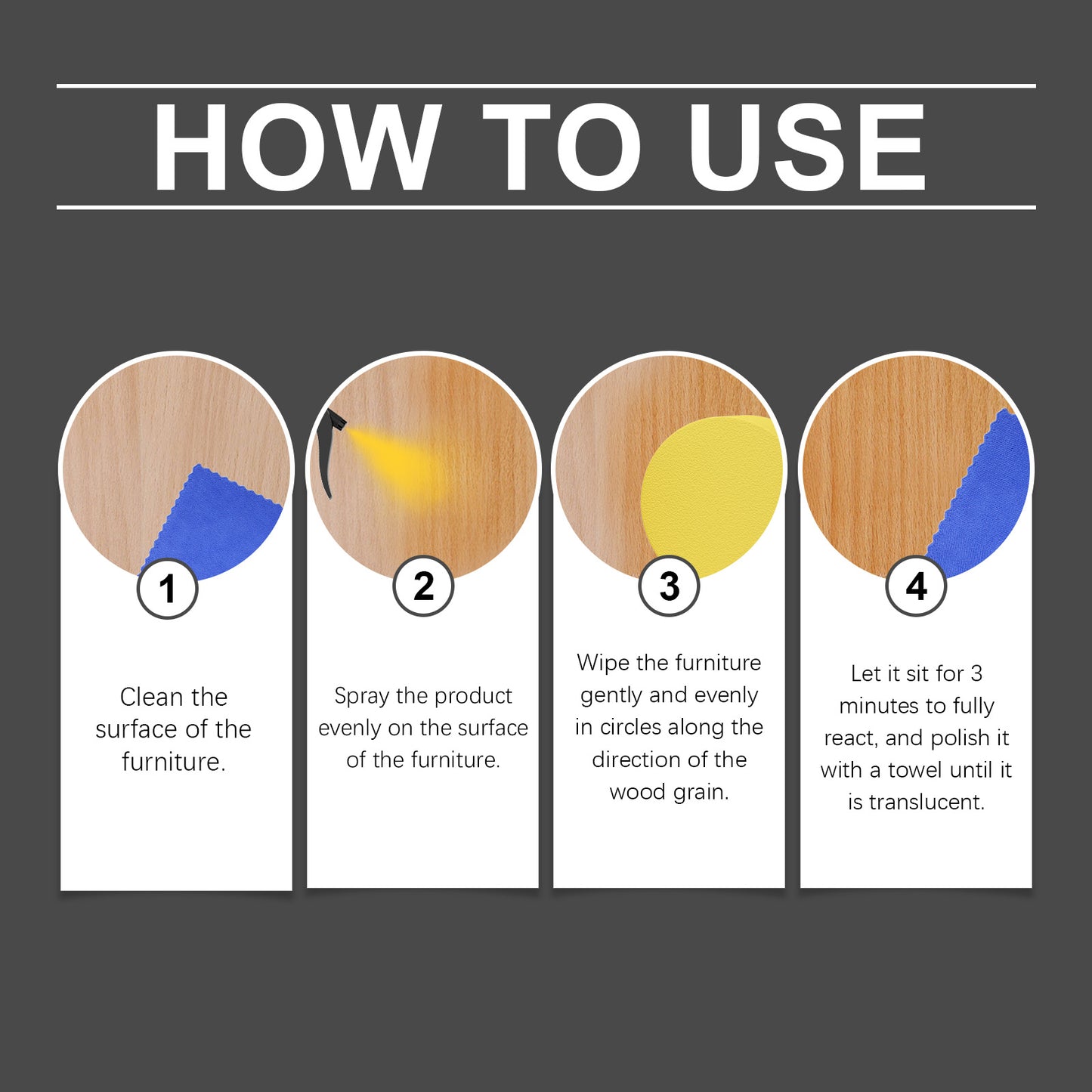 Jaysuing Furniture Beeswax Polishing Spray, Wood Polishing Scratches Refurbished Polishing Furniture Care Spray