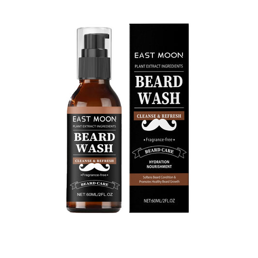 East Moon Men's Facial Hair Care Cleanser Gentle Nourishing Soft Clean Care Facial Hair Cleanser