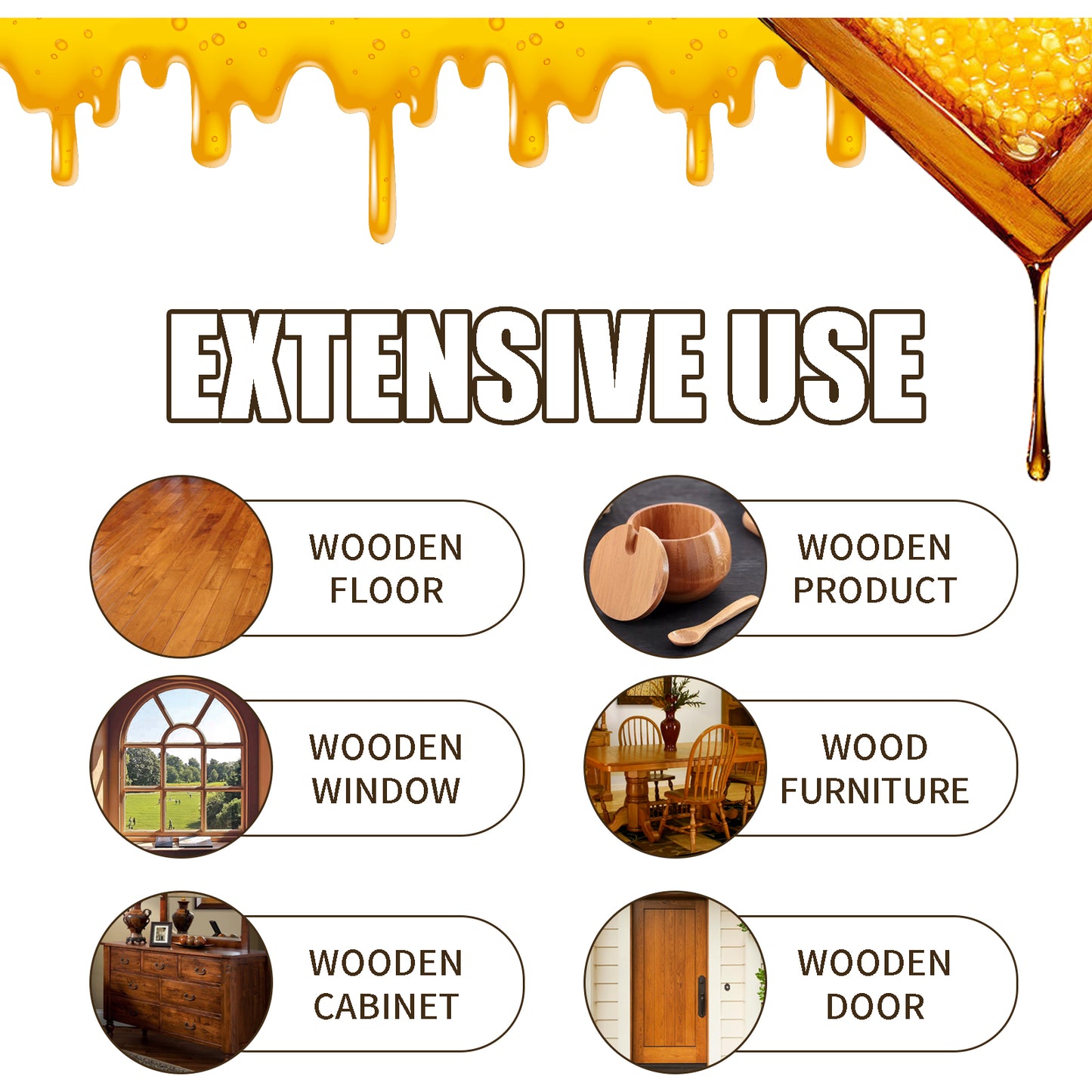 Furniture Beeswax Spray, Furniture Floor Care Polishing Waterproof Anti-Cracking Scratches Refurbished Care Wax