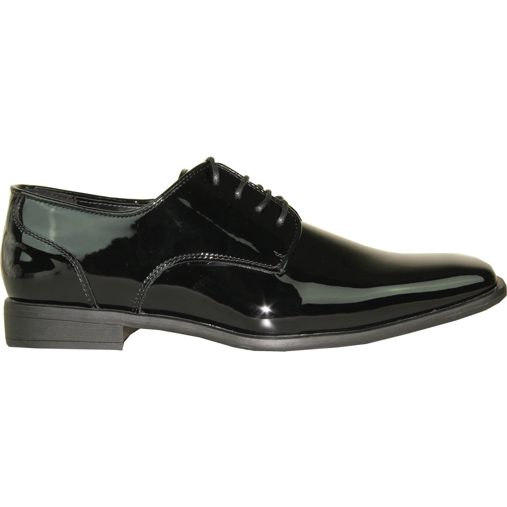 "Matteo" Black Vangelo Tuxedo Shoes
